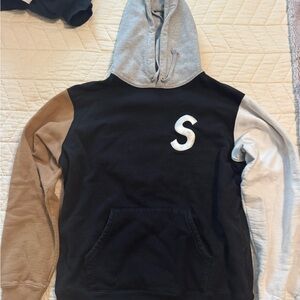 Supreme S Logo Colorblocked Hooded Sweatshirt Size Large